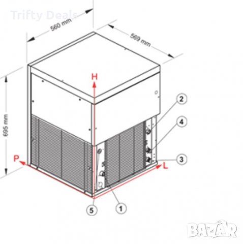 BREMA Професионален Ледогенератор G280A HC и Съхранител BIN 350*G250-500 - Цената е с включено ДДС, снимка 2 - Обзавеждане за заведение - 39592700