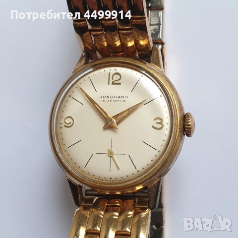 Мъжки ръчен часовник Junghans 16 jewels, снимка 4 - Антикварни и старинни предмети - 52131800