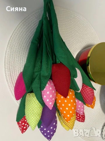 Текстилни декорации, снимка 3 - Изкуствени цветя - 53291482