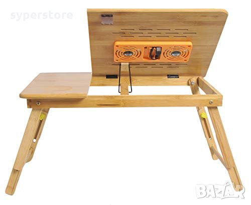 Масичка за лаптоп Поставка за лаптоп Digital One SP00310 №33 Бамбук L , снимка 2 - Части за лаптопи - 35342400