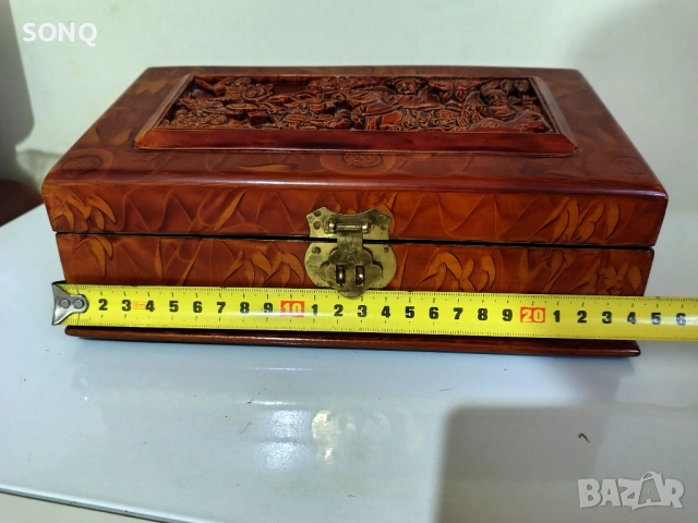 Прекрасна Дървена Кутия За Бижута,Дранкулки, снимка 10 - Антикварни и старинни предмети - 52510737