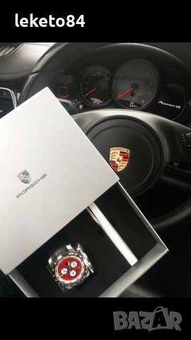 Porsche Sport Chronograph Watch Silver/Black/Red Порше часовник, снимка 7 - Мъжки - 38196226