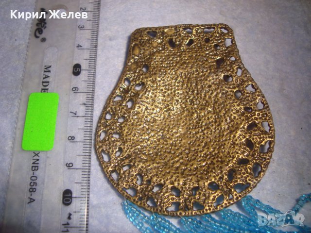 ЕТНО - СТИЛ МЕСИНГОВО МЪНИСТЕНО АЖУРНО БИЖУ НАКИТ ВИСУЛКА с КРИСТАЛЧЕТА 27900, снимка 7 - Други - 37095191