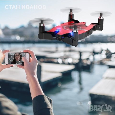 Мини дрон HOSHI T49 с 2MP, WIFI, FPV, Сгъваем квадрокоптер, снимка 12 - Дронове и аксесоари - 36873317