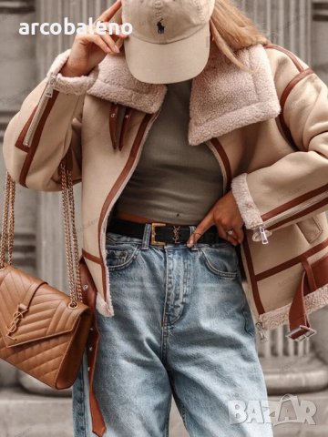 Дамско кожено яке в уличен мотоциклетен стил, 3цвята , снимка 4 - Якета - 43257804