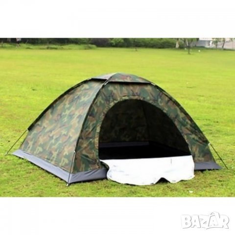 Нова четириместна камофлажна палатка с комарник 200/200/135см, снимка 2 - Палатки - 28712144