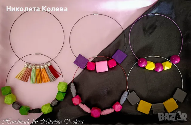 Дамски Колиета Ръчна изработка, снимка 3 - Колиета, медальони, синджири - 25853358