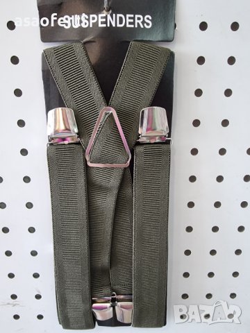 Маслено зелени тиранти голям размер , с 4 закопчалки, еластична материя , снимка 2 - Други - 38541433