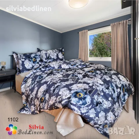 Спален комплект памучен сатен 100% памук,голяма спалня, пет части, снимка 6 - Спално бельо - 40074591