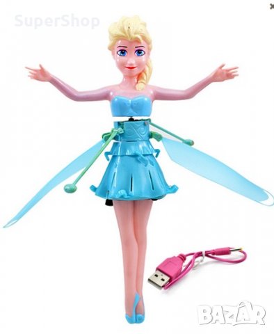 Летяща фея кукла дрон – Елза барби леденото кралство чудесен подарък, снимка 2 - Кукли - 35072142