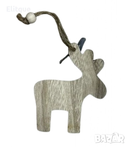 Изчистено дървено еленче - Празнична декорация за елха, снимка 5 - Други стоки за дома - 52820171