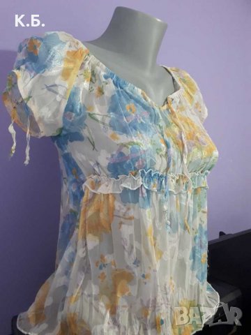 Тънка блуза в свежи цветове р-р S,M, снимка 2 - Корсети, бюстиета, топове - 33034592