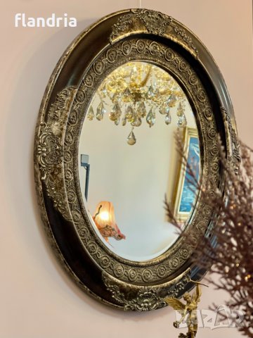 Овално огледало "Ренесанс" (сребристо), снимка 1 - Огледала - 39489310