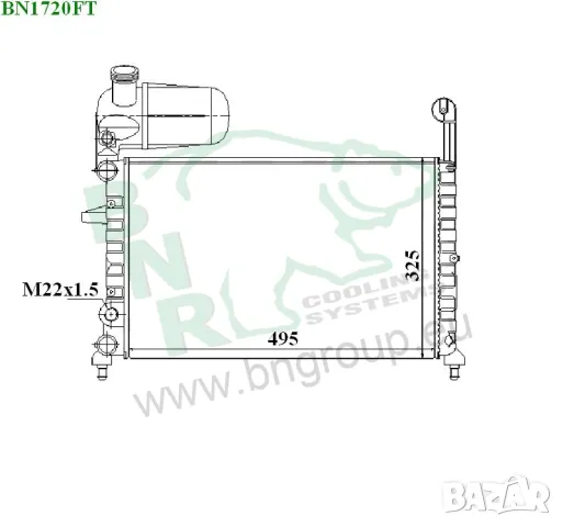 Воден радиатор BNR за FIAT,LANCIA BN1720, снимка 3 - Части - 14412861