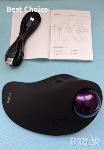 Безжичната ергономична мишка с тракбол Nulea M501/M505, снимка 6 - Клавиатури и мишки - 52811941