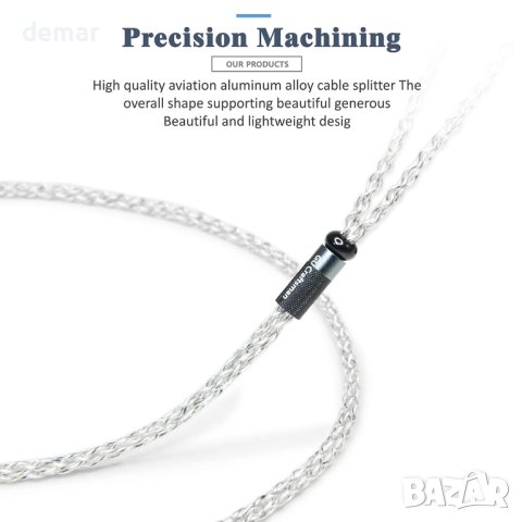 Резервни кабели за слушалки GUCraftsman5N OFC сребърно покритиe+графен, снимка 3 - Други - 43228004