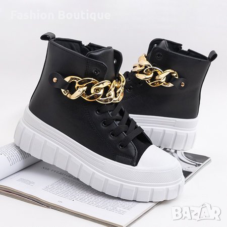 Кожени кецове с дебела подметка 37/41, снимка 5 - Дамски боти - 34777463