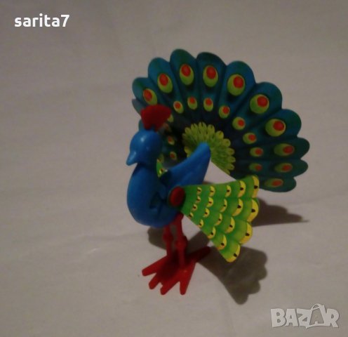 Стара цветна сглобяема киндер фигурка паун -  киндер сърпрайз фереро / kinder surprise Ferero, снимка 2 - Колекции - 28147940