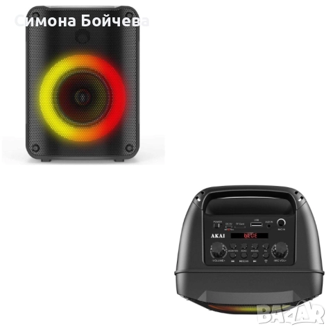 Преносима тонколона с Bluetooth LED дисплей USB слот AUX вход AKAI ABTS-V10, снимка 5 - Тонколони - 52807313