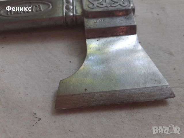 Колекционерска малка руска брадвичка Калуга алуминий, снимка 4 - Антикварни и старинни предмети - 51512015