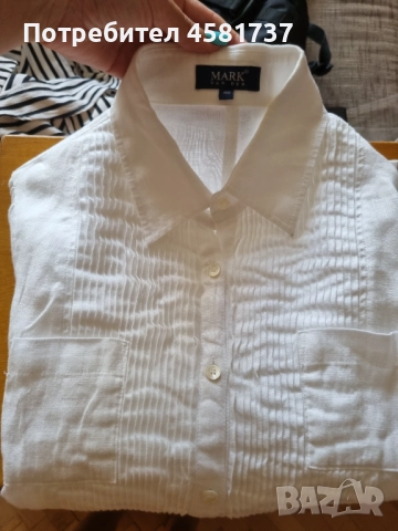 Дамска ленена риза/ рокля, размер М, снимка 12 - Туники - 51880185