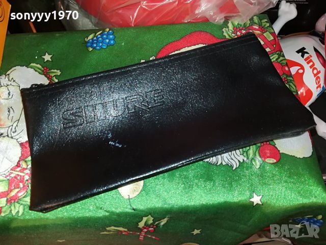shure-кожен калъф с цип за микрофон 03051555, снимка 3 - Микрофони - 36644928