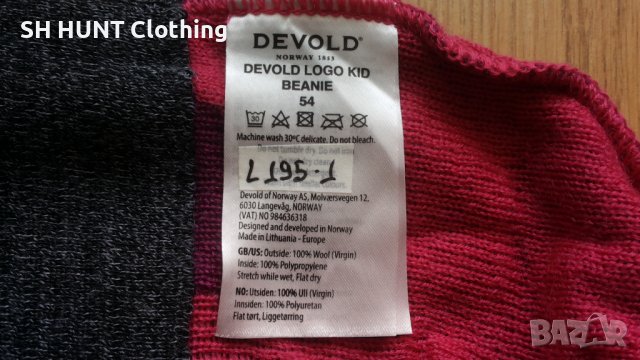 DEVOLD Logo Kid Beanie 100% Merino Wool детска шапка 100% Мерино вълна - 445, снимка 6 - Шапки - 43284059