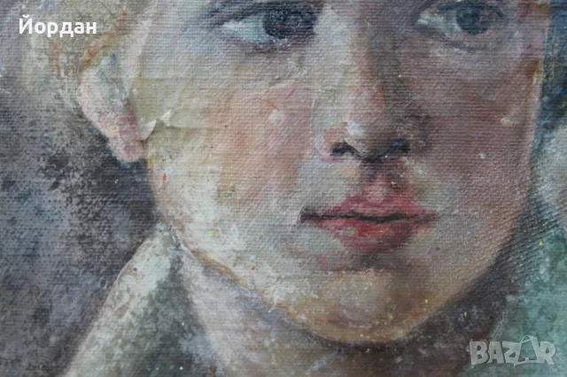 Стар портрет маслени бои, снимка 5 - Антикварни и старинни предмети - 47895284