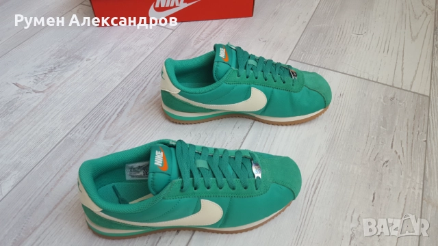 Нови зелени дамски маратонки Nike Cortez размер 39, снимка 3 - Маратонки - 51896743