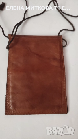 Портмоне/чантичка от естествена кожа за носене на врата, снимка 4 - Портфейли, портмонета - 52818973
