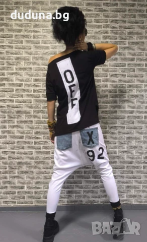 Страхотен дамски сет потури и тениска с деним!, снимка 2 - Комплекти - 51168600