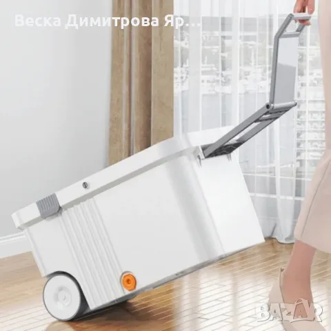 Въртящ се на 360° моп комплект, с центробежна кофа, неръждаема стомана, снимка 3 - Други стоки за дома - 49775265