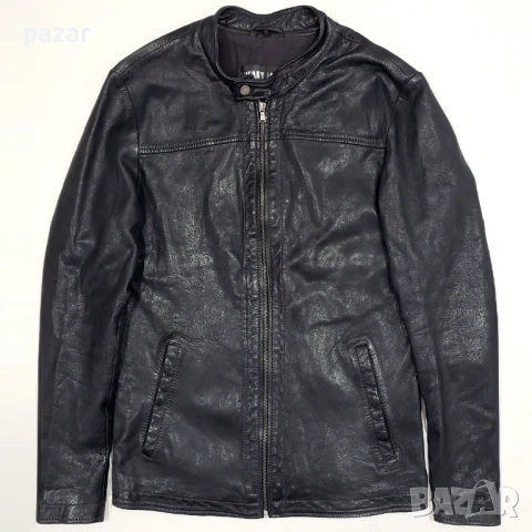 Freaky Nation Мъжко Кожено Яке Естествена Кожа M-L, снимка 3 - Якета - 53598772