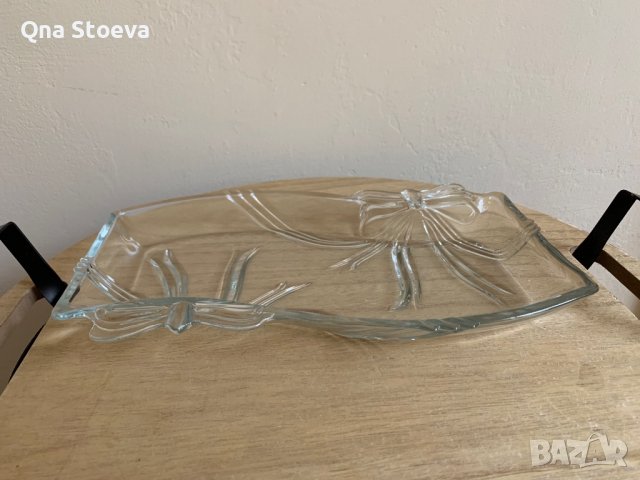 Комплект - 6 бр стъклени купички за ядки и 4 бр стъклени плата, снимка 7 - Други - 37762966