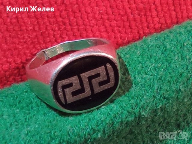 СРЕБЪРЕН СТАР ЕМАЙЛИРАН КЛАСИЧЕСКИ АРТ ПРЪСТЕН СРЕБРО 925 РЪЧНА ИЗРАБОТКА ВЕРСАЧЕ 25996, снимка 4 - Пръстени - 35950893