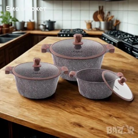 Lexical – PEARL SERIES Гранитен комплект касероли за професионално и домашно готвене