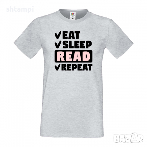 Мъжка тениска,Read,Eat,Sleep,Peker,Anime,Repeat,Ядене,Спане,Геймс,Подарък,Повторение,Празник,Игри, снимка 5 - Тениски - 36419475