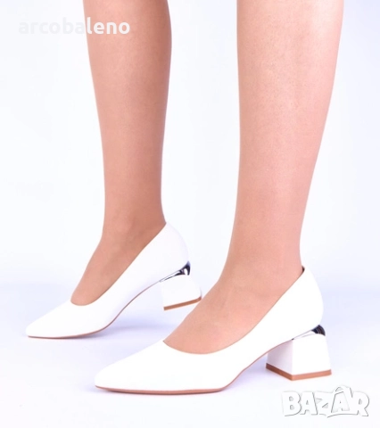 Дамски обувки на нисък ток със сребърни акценти от Vallisa, 3цвята , снимка 4 - Дамски ежедневни обувки - 52940579