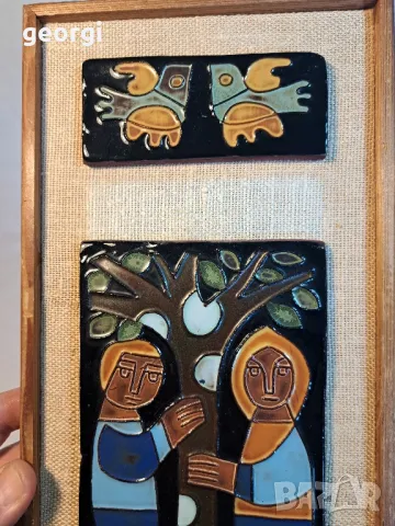 керамично пано за стена триптих    18/2, снимка 5 - Декорация за дома - 49004918