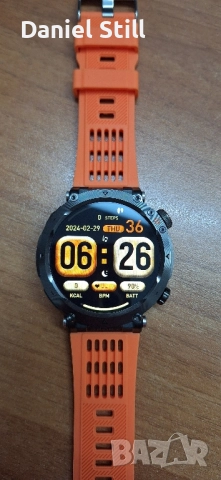 Водоустойчив Мъжки Смарт Часовник с Фенерче, 600mAh Голяма Батерия4.32см Голям HD Дисплей, снимка 4 - Смарт часовници - 49358974