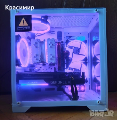 Геймърски компютър Ryzen 5500, GeForce RTX 3060ti,16gb ddr4,1tb ssd