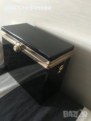 Черно уникално куфарче чанта Манго-Mango, снимка 6 - Чанти - 28334128