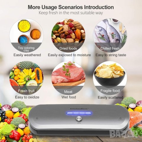 ВАКУУМ МАШИНА KITCHENBOSS, РАБОТИ С ПЛИКОВЕ, LED ИНДИКАТОРИ
, снимка 3 - Други - 43866313