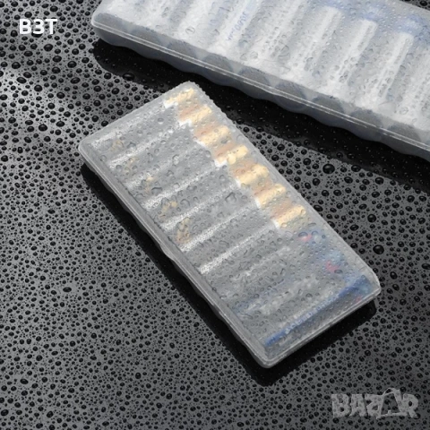 КУТИЯ ЗА СЪХРАНЕНИЕ НА 10 БРОЯ БАТЕРИИ AAA ПЛАСТМАСОВА ПРОЗРАЧНА БЯЛА, снимка 5 - Кутии за съхранение - 53433659