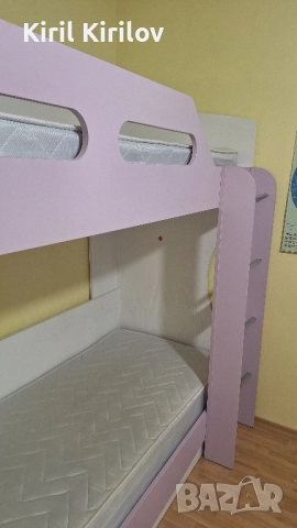 двуетажно легло с матраци , снимка 2 - Мебели за детската стая - 52480956