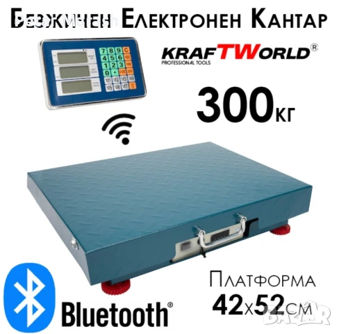 Електронна Безжична Платформена Везна до 300кг – Безжичен Кантар