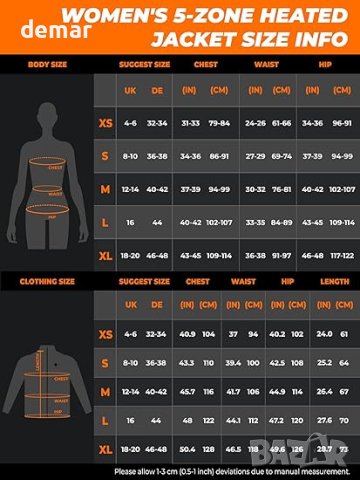 ORORO Дамско яке с отопление и на ръцете, 5 топлинни зони, М, черно, снимка 7 - Якета - 43761076