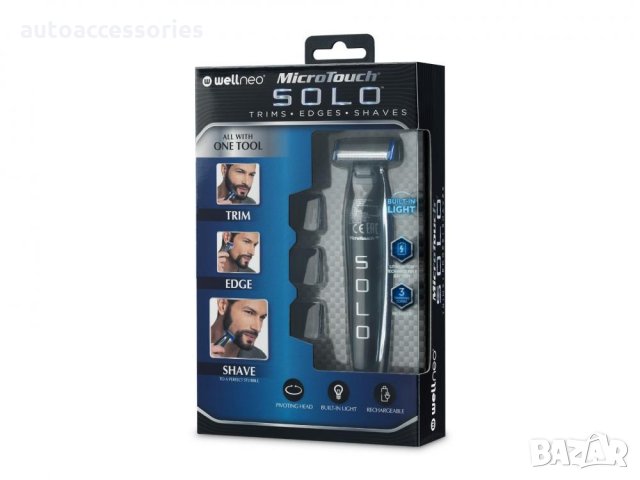 3000050116 Акумулаторен тример Amio Micro Touch SOLO подходящ за лице, тяло и сухо бръснене в 2 в 1, снимка 4 - Тримери - 28346077