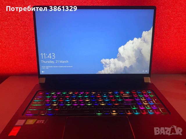 Геймърски лаптоп MSI GS75 Stealth 9SG-242US, снимка 1 - Части за лаптопи - 44882285