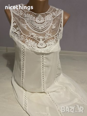 Бяла рокля размер S, снимка 2 - Рокли - 34600244